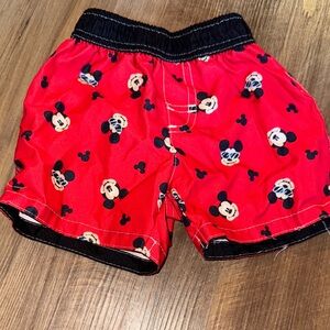 Disney Kids Red Mickey Mouse Shorts